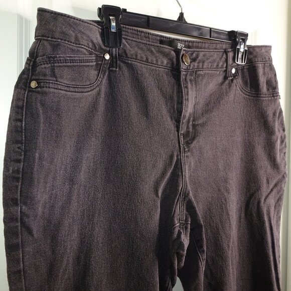 1822 Denim Black Skinny Jeans Ankle Length Plus Size 18W - Picture 2 of 6